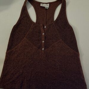 Anthropologie Brown Tank Top